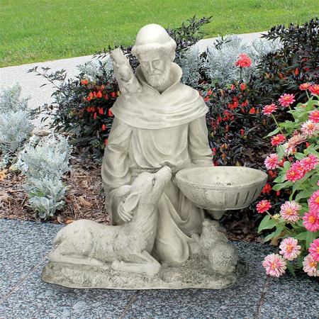 DESIGN TOSCANO St. Francis Feeds the Animals Garden Statue EU40076